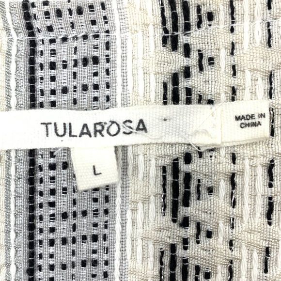 Tularosa Womens Crop Boho Geo Pattern Jacket Blazer size Large Zip Lined 3476 - Picture 3 of 7